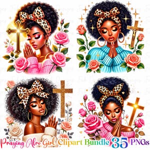 35 clipart de menina negra rezando, garota africana de fé, Jesus e sublimação de fé PNG, clipart de menina afro, clipart de menina rezando, clipart de menina negra