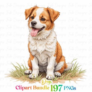 197 Cute Dogs Clipart Bundle, Dog Breeds PNG, Cute Puppy PNG, Cartoon ...