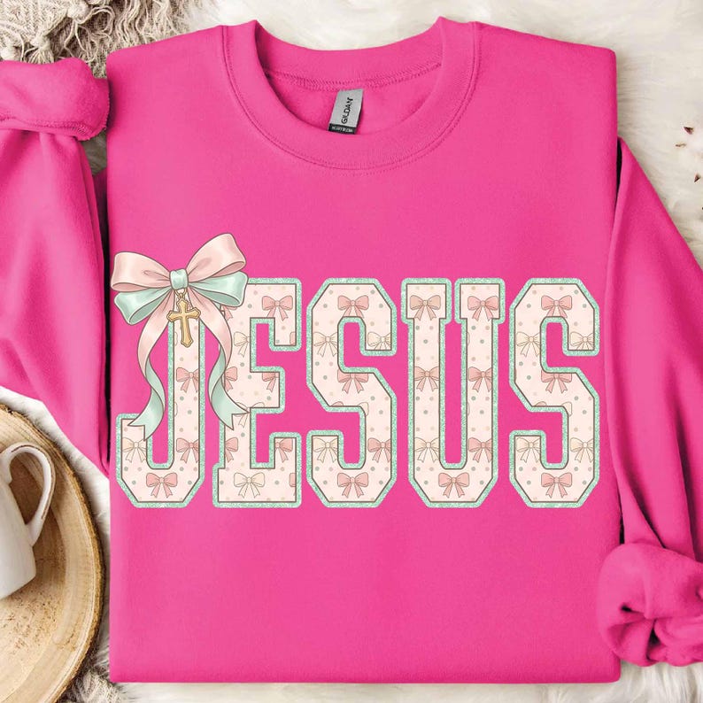 Jesus PNG Christian Shirt Design Bundle Pngs, Bow and Cross Faith ...