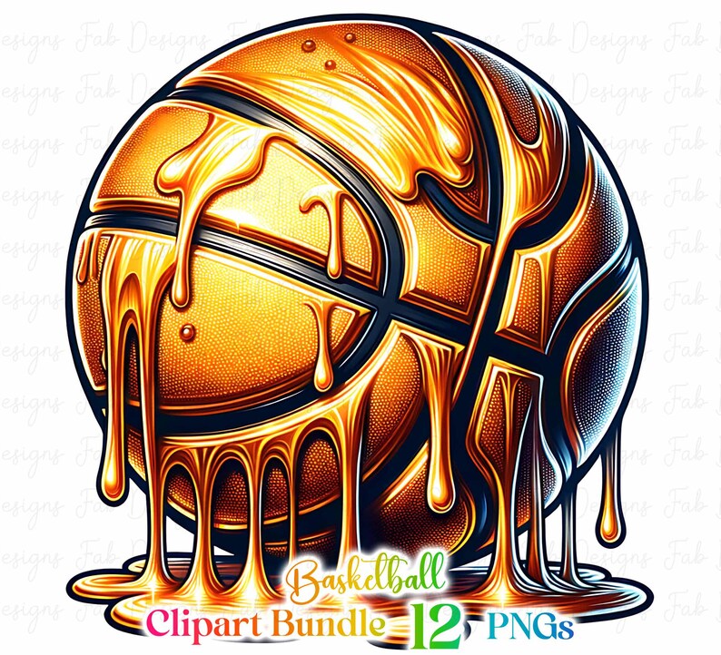 Watercolor Basketball Clipart: Sports Sublimation PNG Bundle (12 PNG ...
