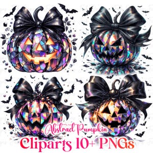 Paquete de 10 imágenes prediseñadas de calabaza de Halloween en acuarela, imágenes prediseñadas de calabaza de otoño, imágenes prediseñadas de calabaza de Halloween, imágenes prediseñadas de calabaza png