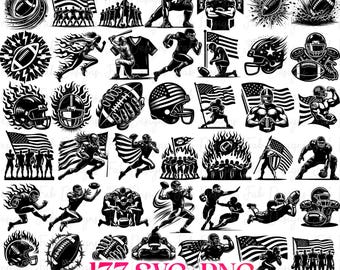 Pacote SVG de Futebol: Silhueta Esportiva, Design de Monograma (Download Digital)