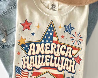 America Hallelujah Png ,4th of July Png, American Png, USA png, Coquette Png, Preppy Patriotic, Dtf digital