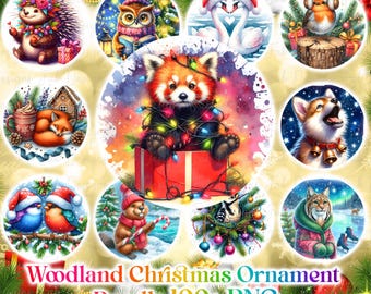 Waldtiere Ornament PNG Bundle: Sublimations Designs (Digitaler Download