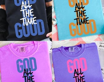 Gud är god kristen retro-skjortadesign minimalistisk typsnitt tro grafik PNG för sublimering religiös skjorta PNG, kristen design, bibel