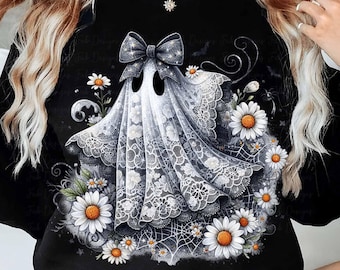 Cute Lace Ghost Png, Boo In Boojee, Halloween Boo Lace Bow Png, Halloween PNG, Boo Ghost Shirt Png, Cute Boo Halloween Sublimation Design
