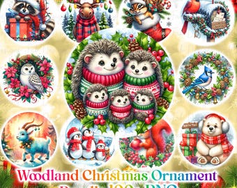 Waldtiere Ornament PNG Bundle: Sublimations Designs (Digitaler Download