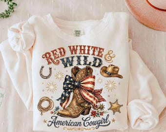 Patriotic Cowgirl PNG, 4th of July Png, Coquette Western Boot Design, Independence Day Clipart, America 250 Png, USA 250th Anniversary Png
