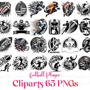 Football Player PNG bundle,Football png,Sports Svg,Football Silhouette,American Football png files,football monogram png,Football Name Frame