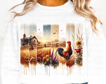 Country Chicken PNG, Retro Boho Chicken Png Sublimation, Farm Design Png, Flowers Chicken png, Floral Retro Chicken Mama Png T-shirt Png