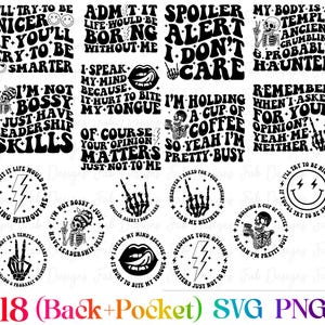 18 Snarky skulls bundle designs SVG, Adult humor svg, Sarcastic bundle svg, Funny skeleton bundle svg, skeleton svg, Sassy Bundle svg