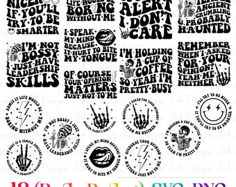 18 Snarky skulls bundle designs SVG, Adult humor svg, Sarcastic bundle svg, Funny skeleton bundle svg, skeleton svg, Sassy Bundle svg