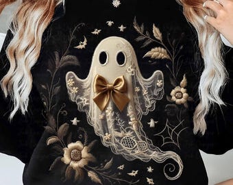 Cute Lace Ghost Png, Boo In Boojee, Halloween Boo Lace Bow Png, Halloween PNG, Boo Ghost Shirt Png, Cute Boo Halloween Sublimation Design