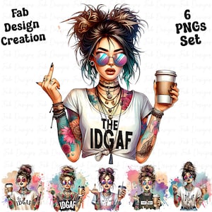 O IDGAF PNG engraçado, design de camisa engraçada para adultos com palavrões sarcásticos, PNG de atitude, design de sublimação moderno, camiseta atrevida, ditados sarcásticos