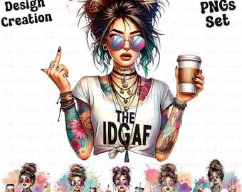 IDGAF Sarcastic PNG: Sweary Adult Shirt Design (Digital Download)
