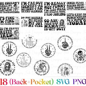 Snarky Skull Svg Bundle: Adult Humor Designs (Digital Download)