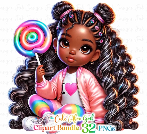 32 Cute Afro Girl clipart bundle,Fashionable Girl Graphics,afro girl clipart,denim girl clipart,beautiful girl clipart,black girl png
