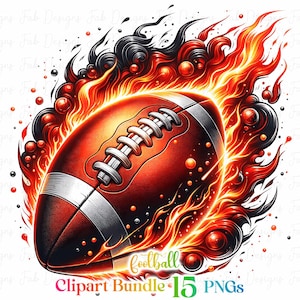 15 Watercolor Football Collection Clipart, 17 Football PNG Bundle, Football Clipart, Football Printable Art, Football Posters Commercial Use