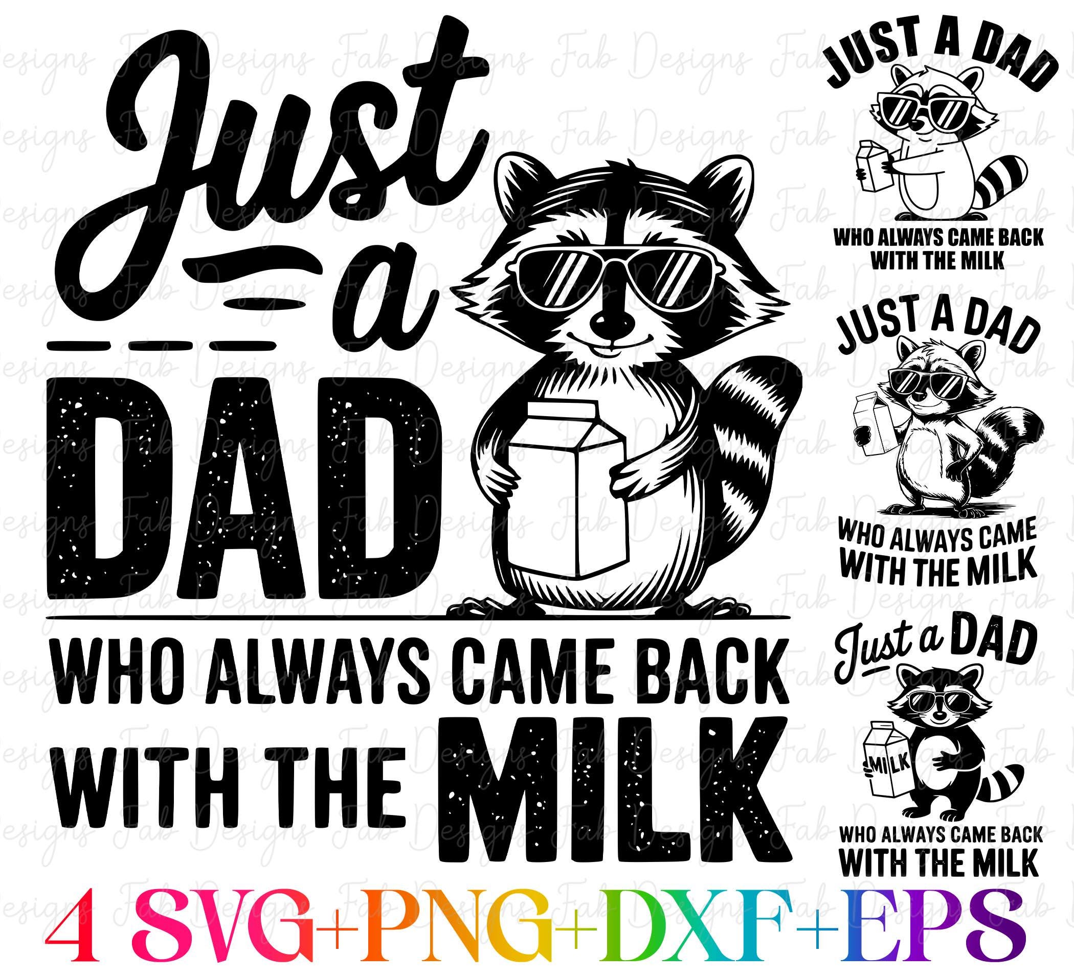 Retro Dad Raccoon SVG PNG: Funny Father's Day Design (digital Download ...