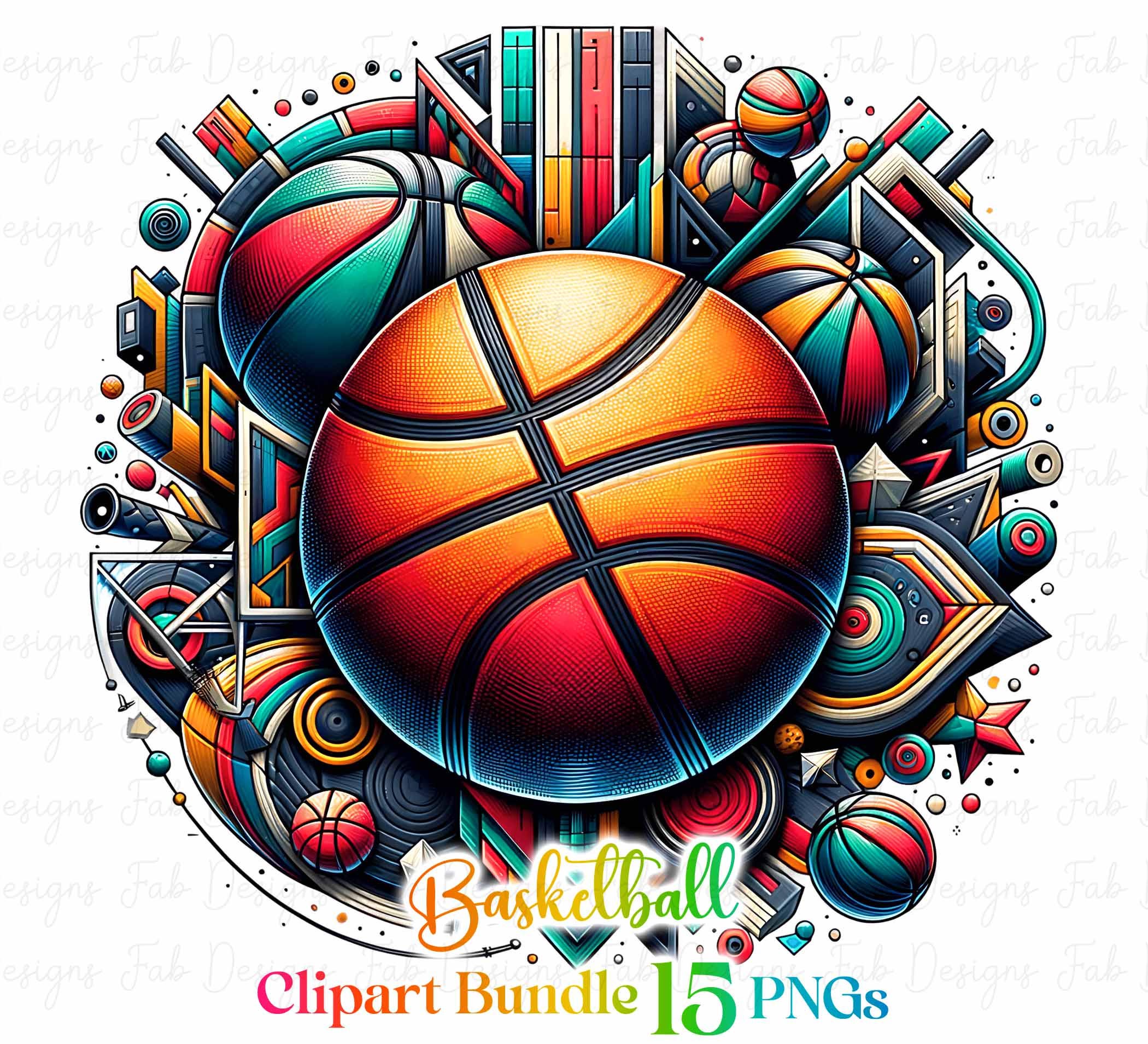 Watercolor Basketball Clipart PNG: Sports Sublimation (digital Download ...