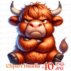 Paquete de 40 imágenes prediseñadas PNG JPG de animales enojados divertidos en acuarela, paquete de animales divertidos, imágenes prediseñadas de animales lindos, imágenes prediseñadas de animales en acuarela, impresión para guardería