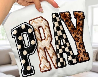 BETEN PNG, Häkeln Christian Kariert Png, Retro Garn Glaube Design, Gesegnetes Jesus Zitat Png, Trending Girly Bibel Vers Amen Shirt Digital
