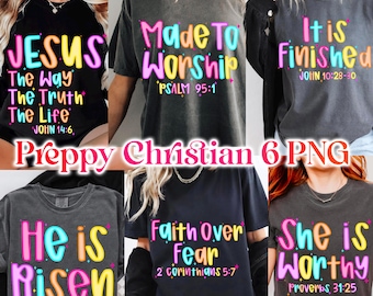 Preppy Christian Quote SVG Bundle: Bible Verse Designs (Digital Download)