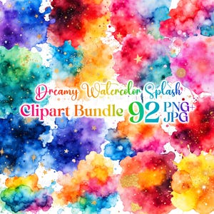 92 Abstract Watercolor Splash Clipart PNG Paint Splatter Clipart Alcohol Ink Clipart, Paint Splatter Abstract, Colorful Color Splash Clipart