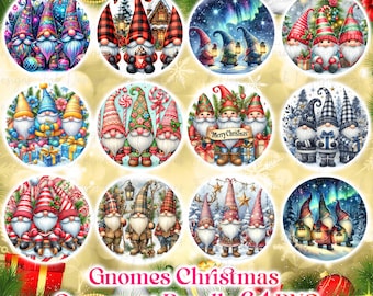 64 Gnomes Christmas Ornament Bundle PNG, Sublimation Designs, Christmas PNG Bundle, Christmas Ornament PNG Designs, Digital Download