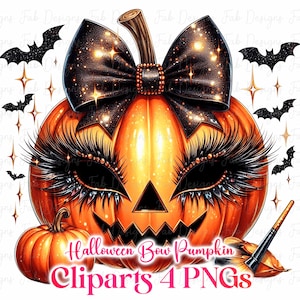 Pacote de 4 clipart de abóbora de arco de Halloween, clipart de abóbora Abtsarct PNG, clipart de abóbora de outono e Halloween, clipart de abóbora png, abóbora
