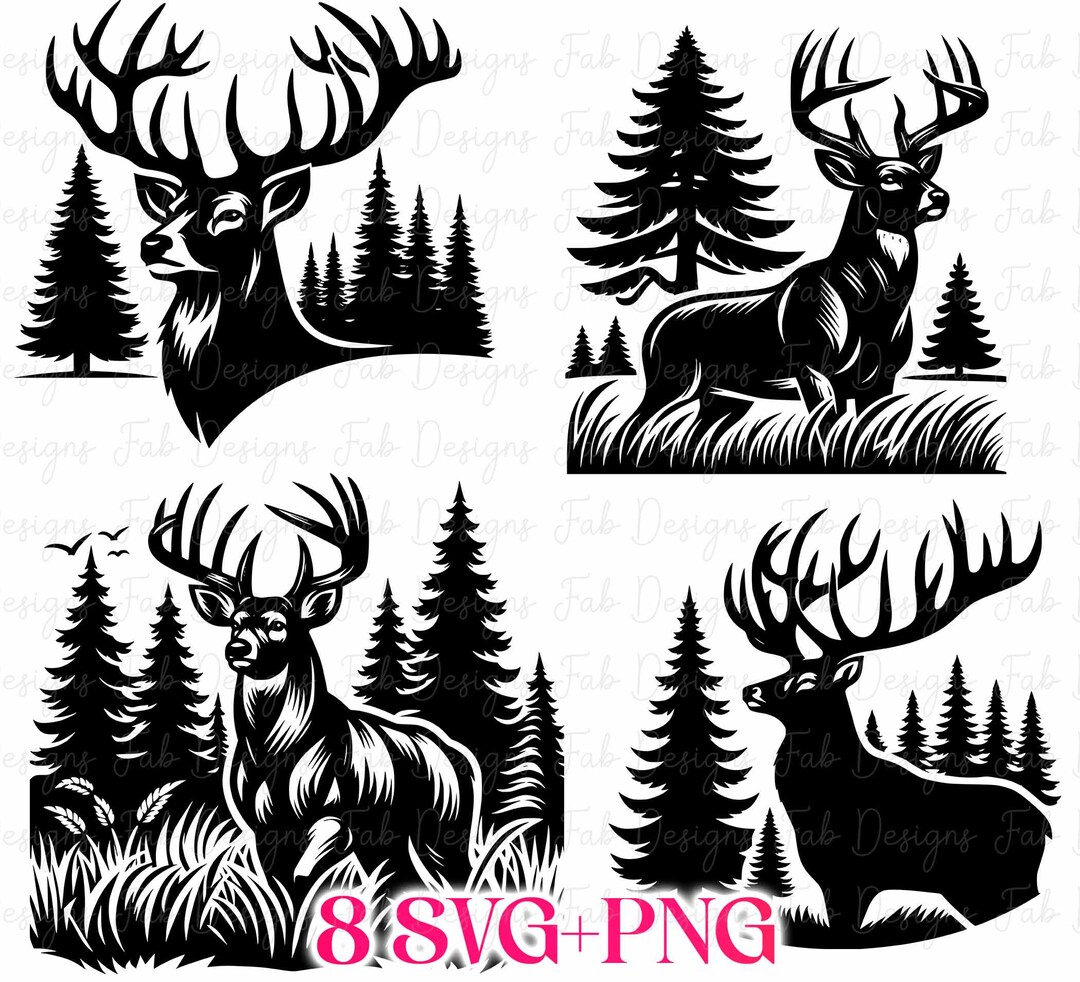 8 Big Buck, SVG PNG JPG, Deer, Deer Buck Design, Deer Art, Sublimation ...