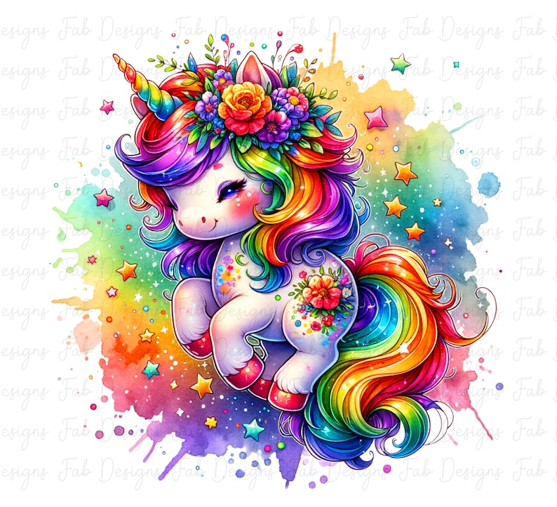 32 Watercolor Baby Unicorn Collection Clipart Bundle, Unicorn Clipart ...