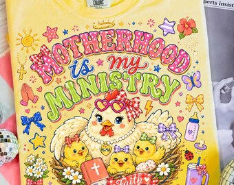 Motherhood Is My Ministry PNG, Mama PNG, Mom Life PNG, Spring Png, Whimsy Png, Girly Png, Dainty Png, Stars Png, Preppy Png