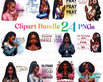 24 Praying Black girl clipart,Faith African Girl, Jesus and Faith Sublimation PNG, afro girl clipart,Praying girl clipart,black girl clipart