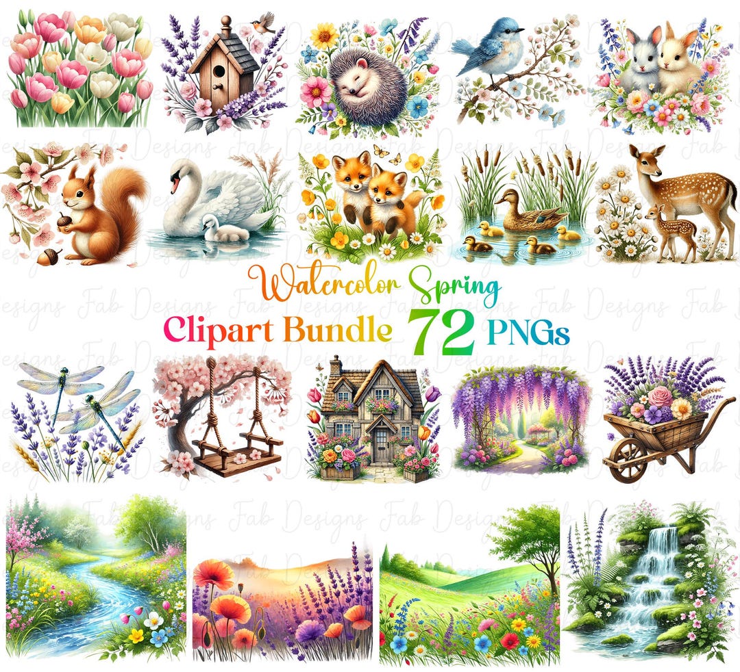 72 Spring Clipart Summer Clip Art Spring Flower Png Colorful Spring ...