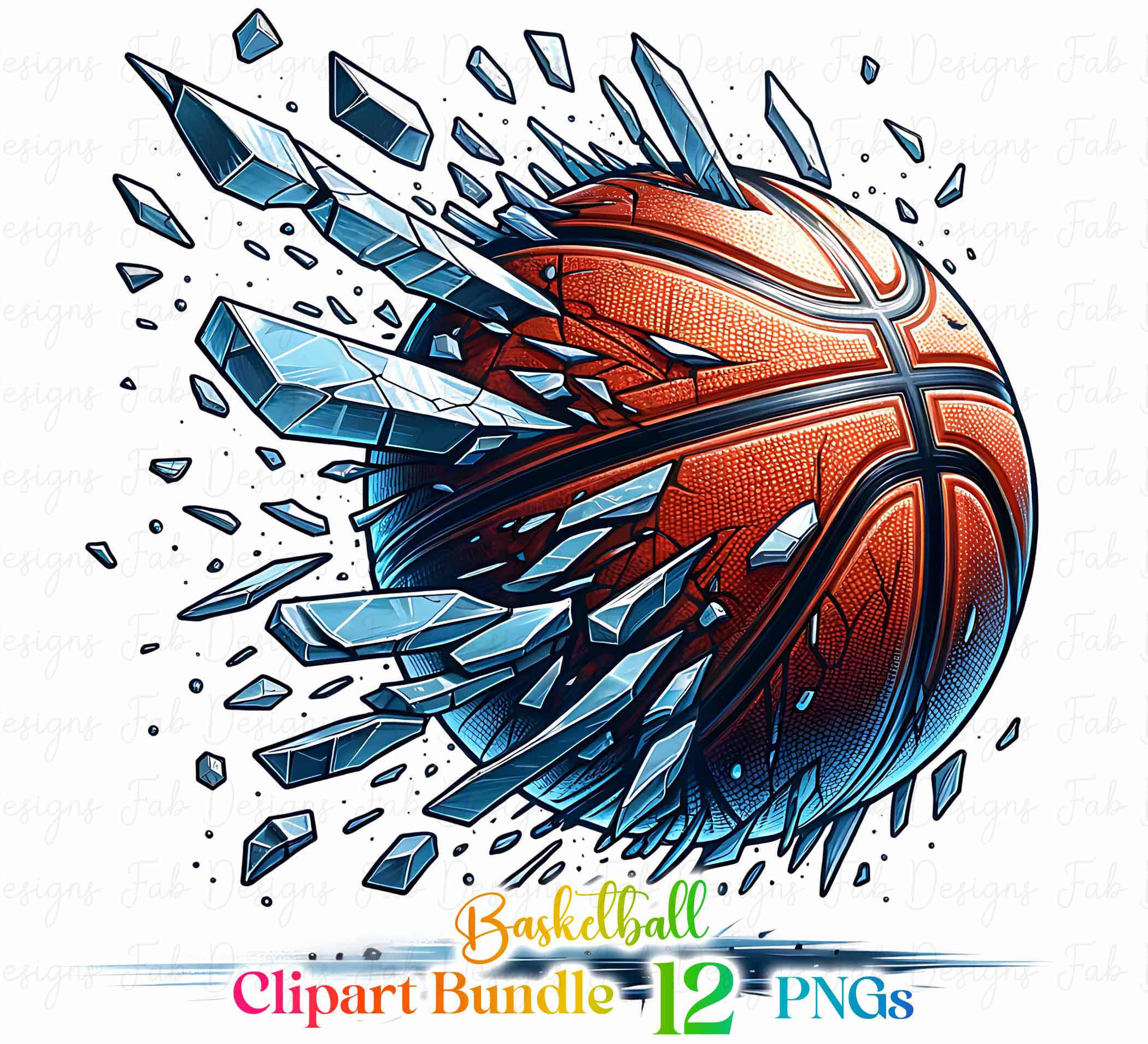 Watercolor Basketball Clipart: Sports Sublimation PNG Bundle (12 PNG ...