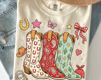 Brushstroke Cowboy Boots PNG | Checkered Png | Leopard Print PNG | Polka Dots png | Cowboy Graphics | Western Graphics | Cowgirl Design |