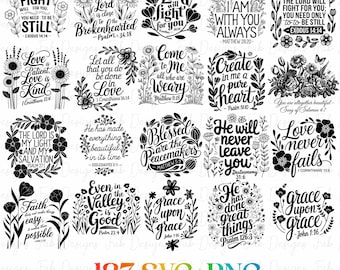 137 Inspirational Bible Verse Svg Bundle, Bible Wildflowers Svg, Scripture Svg, Floral Svg, She Is Strong, Christian Png, Religious Svg