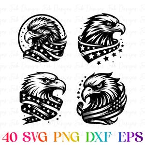 40 American Flag Eagle SVG, 4th of July SVG Bundle, Patriotic SVG ...