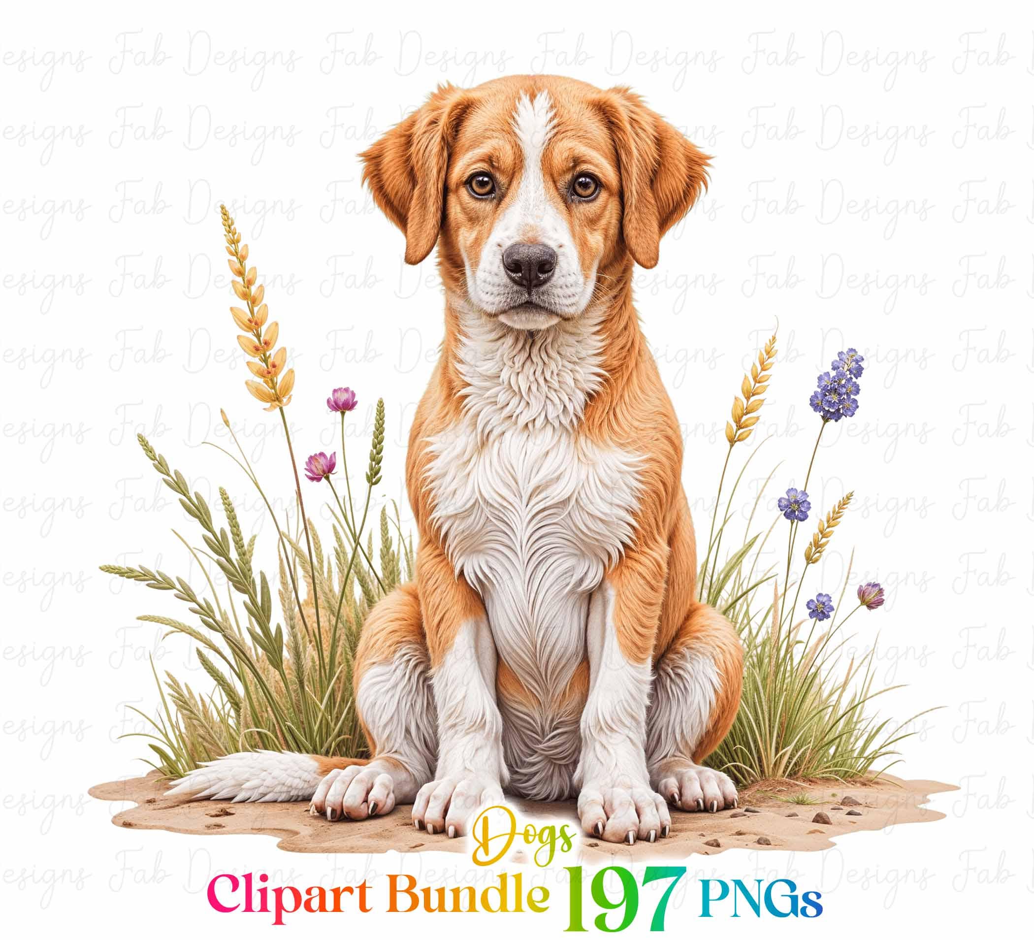 197 Cute Dogs Clipart Bundle, Dog Breeds PNG, Cute Puppy PNG, Cartoon ...