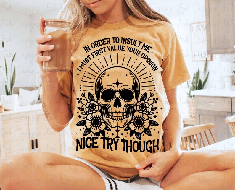 Sarcasting Sarcastic Skull SVG: Funny Insult Shirt Design (digital Download) - Etsy