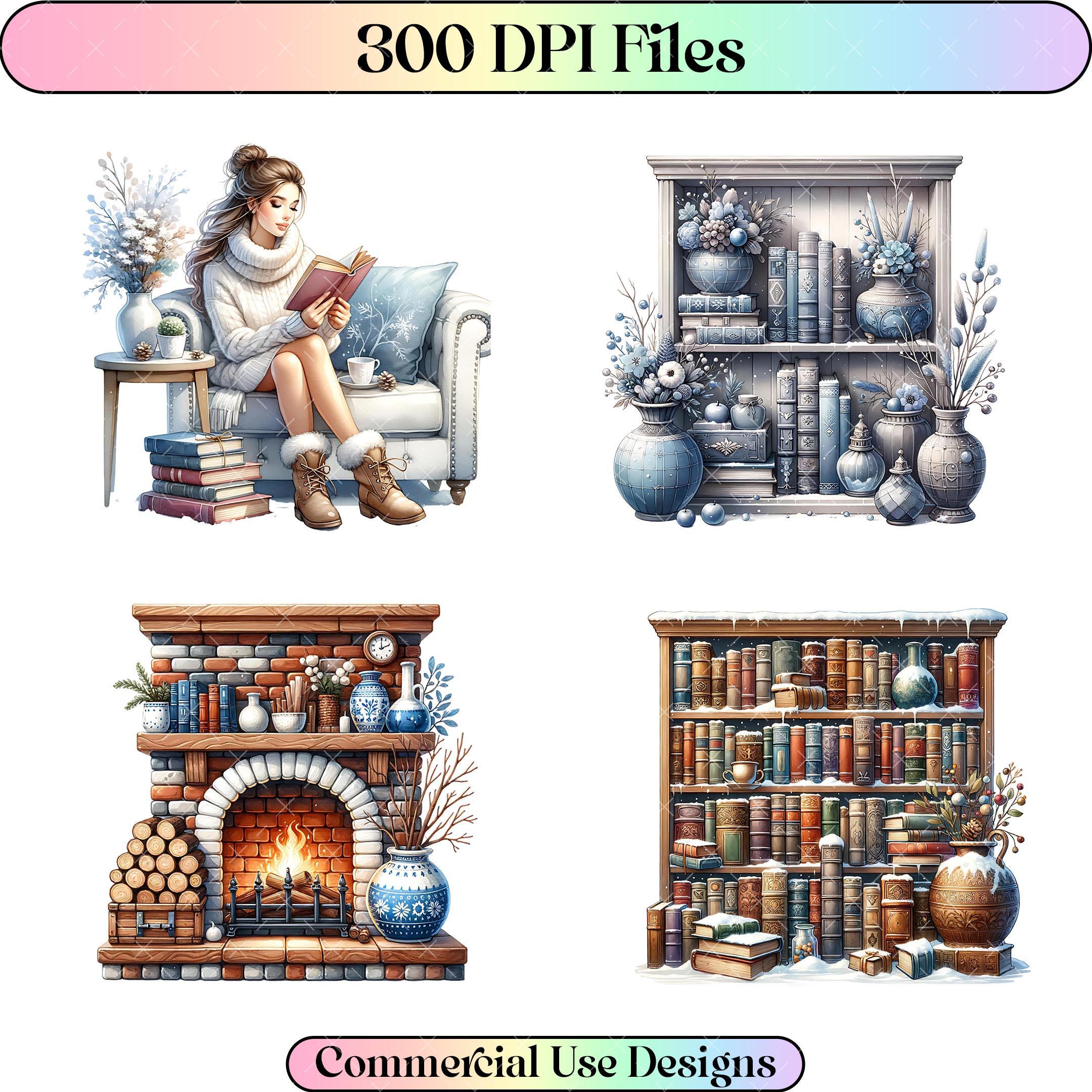 42 Winter Clipart Bundle, Watercolor Frosty Coziness Clipart, Cozy ...