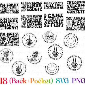18 Snarky skulls bundle designs SVG, Adult humor svg, Sarcastic bundle svg, Funny skeleton bundle svg, skeleton svg, Sassy Bundle svg