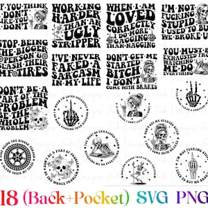 Snarky Skull SVG Bundle: Adult Humor Sarcastic Designs (Digital Download)
