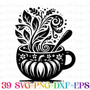 39 Halloween pumpa SVG-paket, Halloween svg, Thanksgiving, höst svg, png, svg-filer för Cricut, silhuett, sublimeringsdesign nedladdningar bild 2