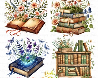 34 Buchliebhaber Clipart. Bücherwurm Essentials Bücherwurm Clipart Ästhetisch niedlich Buchstapel Bücher Stapel Buchshop Logo Buch Festival Digital Png
