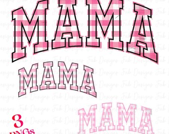 3 MAMA A CUADROS ROSA png / rosa png, mamá png, arco retro png, arco, universidad, día de la madre png png camiseta Universidad Mamá Vida Png Mamá Genial Png