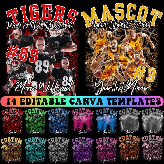 Mascot Shirt Editable Canva Template, Custom Homecoming and School Design, Photo Collage Shirt, PNG, 90s Retro Shirt PNG, Face Shirt Design