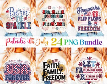 24 Preppy America Coquette Png Bundle, America Brushstroke Png, Retro USA Png, 4th of July Bundle Png Girly Memorial Day PNG Vintage America