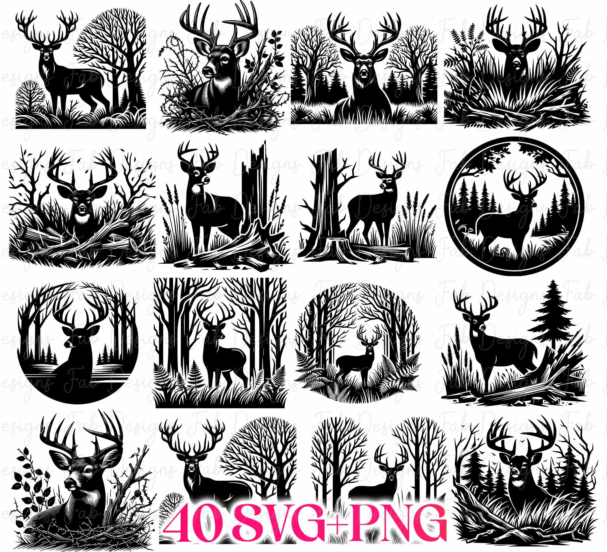 Big Buck Deer Design: SVG PNG JPG Files (digital Download - Etsy